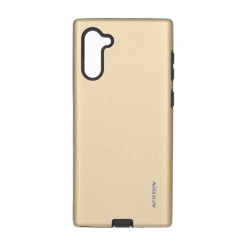 قاب گوشی Galaxy Note 10 سامسونگ طرح ضد ضربه Nillkin دو تیکه طلایی با محافظ سوکت شارژ