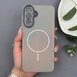 قاب گوشی Galaxy A17 سامسونگ طرح مگ سیف سخت مات با دور ژله‌ای و محافظ لنز