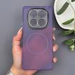 قاب گوشی Redmi Note 14 Pro 4G شیائومی طرح مگ سیف سخت مات با دور ژله‌ای و محافظ لنز