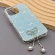 قاب گوشی iPhone 13 Pro آیفون پاپیونی آویز مرواریدی نگین‌دار پشت سخت طرح فانتزی کد E20-169776