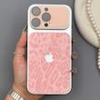 قاب گوشی iPhone 15 Pro Max آیفون پلنگی محافظ لنزدار شیشه ای صورتی