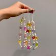بند آویز دستی موبایل ( فون چارم Phone Charm ) فانتزی رنگ رندوم کد 169048