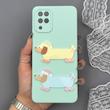 قاب گوشی Galaxy A12 - M12 سامسونگ لدر کیس سیلیکونی فانتزی طرح حیوانات PETCAT