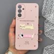 قاب گوشی Galaxy A15 سامسونگ لدر کیس سیلیکونی فانتزی طرح حیوانات PETCAT