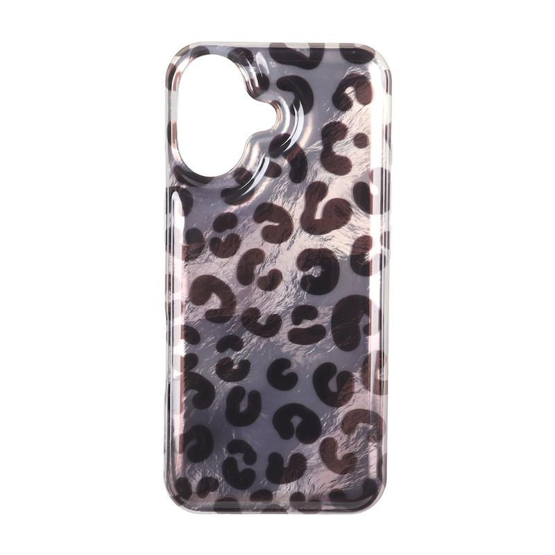 قاب گوشی iPhone 17 آیفون موج دار ابر و بادی براق درجه یک لنز برجسته طرح پلنگی 