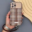 قاب گوشی iPhone 15 Pro Max آیفون چهارخانه کرومی بنددار Bonne Case