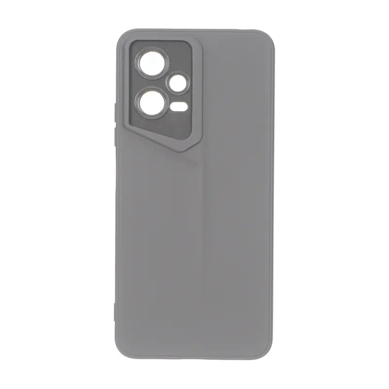 قاب گوشی Redmi Note 12 5G - Poco X5 شیائومی سری Porsche Design سیلیکونی ژله ای محافظ لنز دار خاکستری