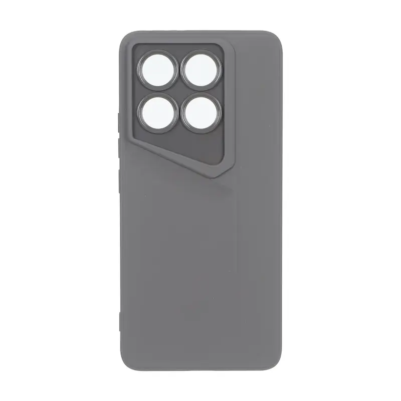 قاب گوشی Xiaomi 14T شیائومی سری Porsche Design سیلیکونی ژله ای محافظ لنز دار خاکستری