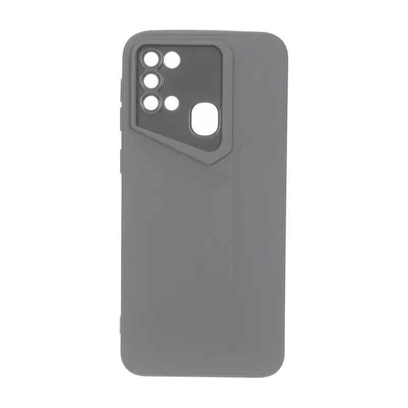 قاب گوشی Galaxy M31 - Galaxy M31 Prime سامسونگ Porsche Design سیلیکونی ژله ای محافظ لنز دار خاکستری