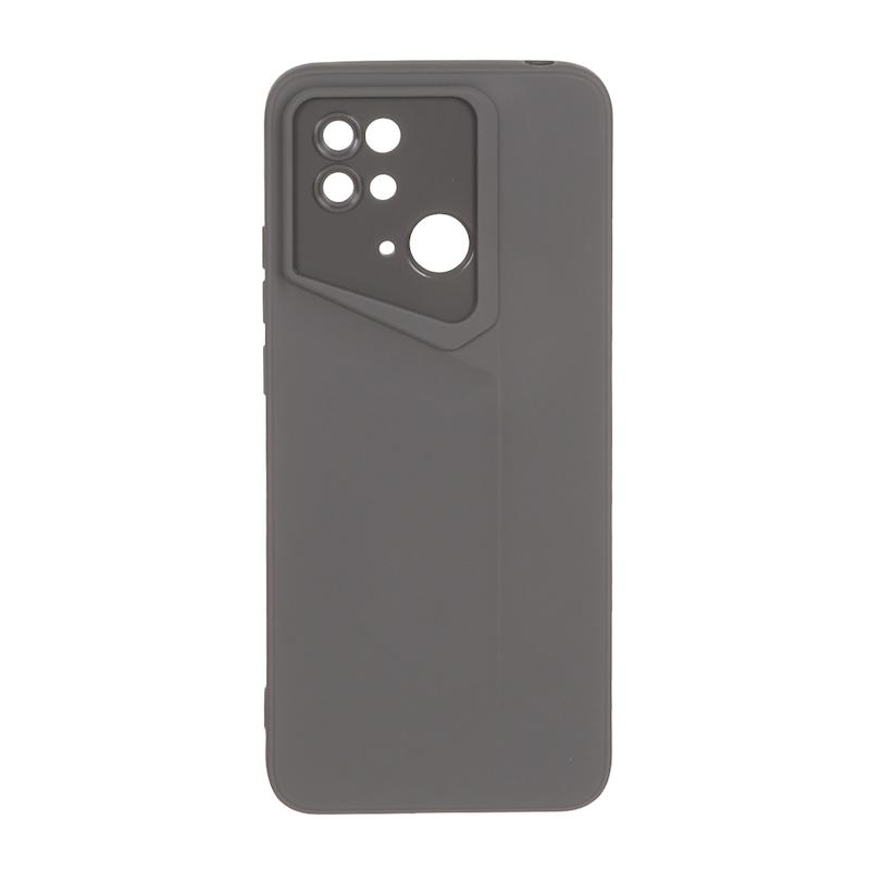 قاب گوشی Redmi 10C - Redmi 10 Power - Poco C40 شیائومی سری Porsche Design سیلیکونی ژله ای محافظ لنز دار خاکستری