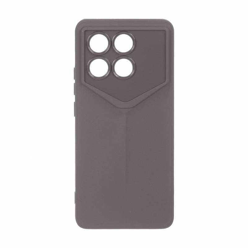 قاب گوشی Redmi K70E - Poco X6 Pro شیائومی Porsche Design سیلیکونی ژله ای محافظ لنز دار خاکستری