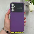 قاب گوشی Galaxy A24 سامسونگ سیلیکونی Camera Lens زیر بسته محافظ لنز دار بنفش