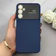 قاب گوشی Galaxy A15 سامسونگ سیلیکونی Camera Lens زیر بسته طرح 17 SERIES محافظ لنز دار سرمه ای