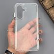 قاب گوشی Galaxy A26 سامسونگ شفاف Armor پشت طلقی شیشه‌ای با فریم TPU و دکمه کرومی