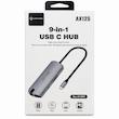 هاب ۹ پورت USB-C لن‌یس مدل AX125 | تبدیل حرفه‌ای تایپ سی