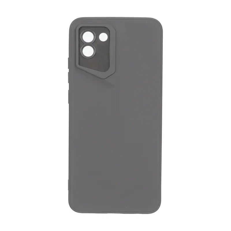 قاب گوشی Galaxy A03 2022 سامسونگ سری Porsche Design سیلیکونی ژله ای محافظ لنز دار خاکستری