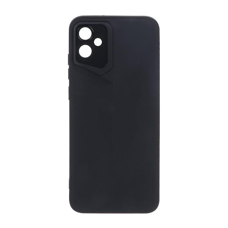 قاب گوشی Galaxy A04E سامسونگ سری Porsche Design سیلیکونی ژله ای محافظ لنز دار مشکی
