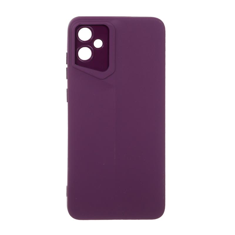 قاب گوشی Galaxy A05 سامسونگ سری Porsche Design سیلیکونی ژله ای محافظ لنز دار بنفش