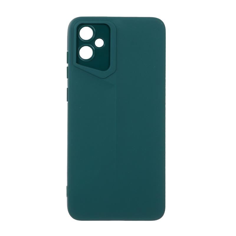 قاب گوشی Galaxy A05 سامسونگ سری Porsche Design سیلیکونی ژله ای محافظ لنز دار سبز تیره
