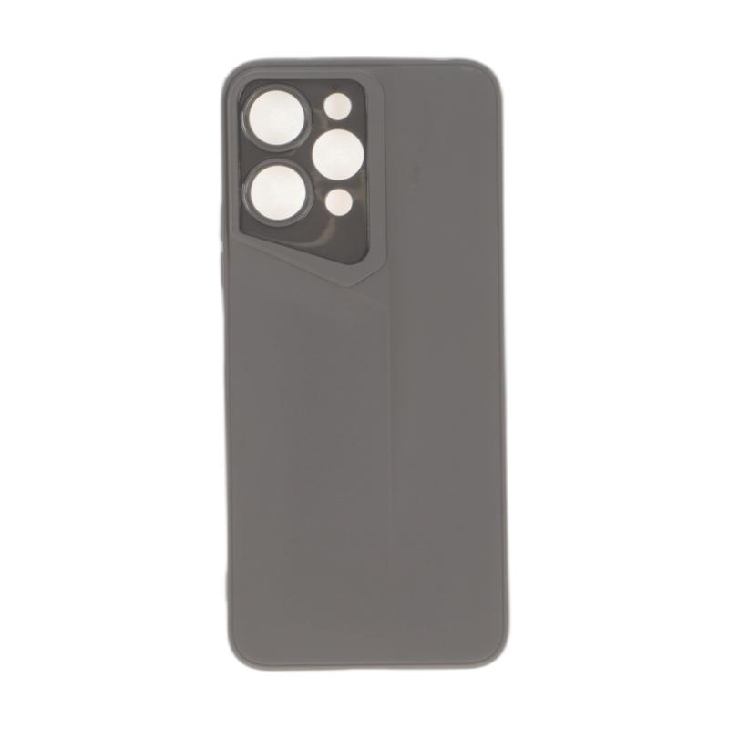 قاب گوشی Redmi 12 - Poco M6 Pro 5G شیائومی سری Porsche Design سیلیکونی ژله ای محافظ لنز دار خاکستری