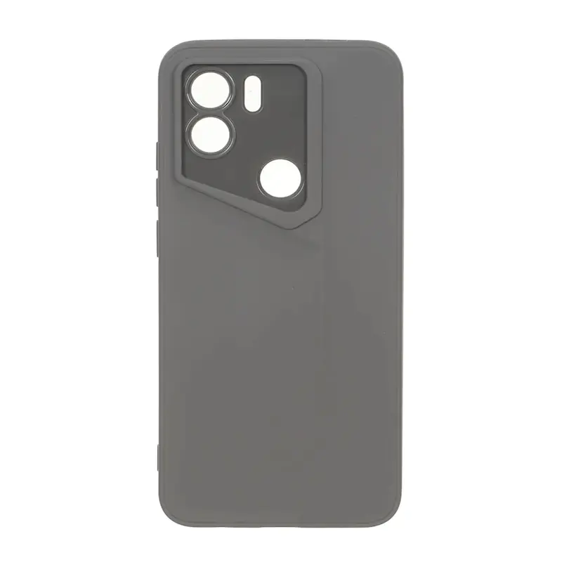 قاب گوشی Redmi A1 Plus - Redmi A2 Plus - Poco C50 شیائومی سری Porsche Design سیلیکونی ژله ای محافظ لنز دار خاکستری