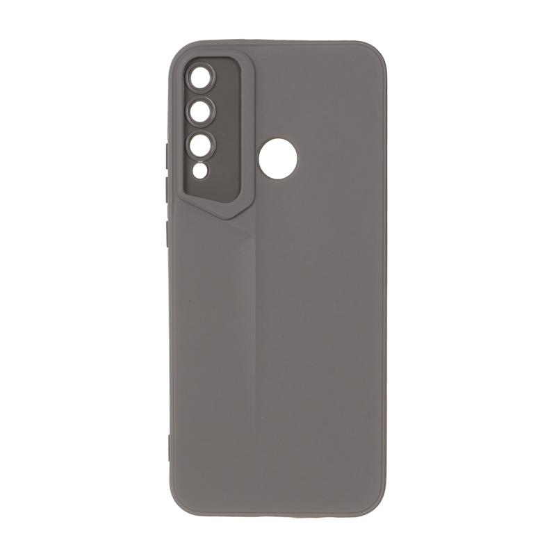 قاب گوشی Huawei Y7P هوآوی سری Porsche Design سیلیکونی ژله ای محافظ لنز دار خاکستری
