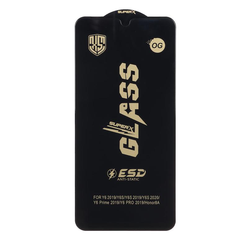 گلس گوشی Huawei Y6 2019 - Y6S - Y6 Pro 2019 - Honor 8A هوآوی شیشه ای Anti Static OG Glass سری ESD آنتی استاتیک Super X اورجینال