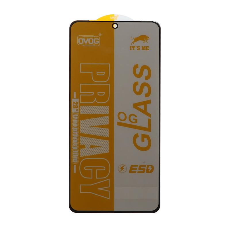گلس گوشی Redmi Note 10 Pro 4G - Note 10 Pro Max - Redmi Note 12 Pro 5G - Note 12 Pro Plus - Redmi Note 14 4G - Poco X5 Pro شیائومی شیشه ای OG GLASS OVOG مدل پرایوسی Privacy سری ESD اورجینال