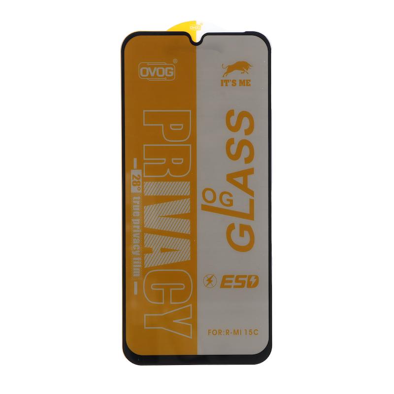 گلس گوشی Redmi 15C شیائومی شیشه ای OG GLASS OVOG مدل پرایوسی Privacy سری ESD اورجینال