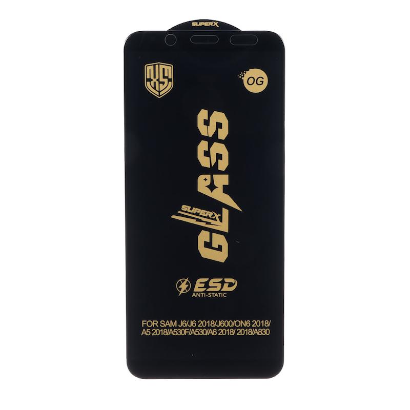 گلس گوشی Galaxy A6 - A8 2018 - Galaxy J6 سامسونگ شیشه ای XTI OG Glass سری OVOG ESD آنتی استاتیک Super X اورجینال