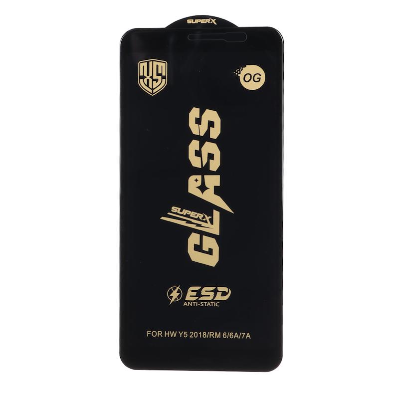 گلس گوشی Huawei Y5 2018 - Y5 Prime 2018 - Y5 Lite 2018 - Redmi 6 - Redmi 6A - Redmi 7A شیشه ای OG Glass سری آنتی استاتیک Super X ESD اورجینال