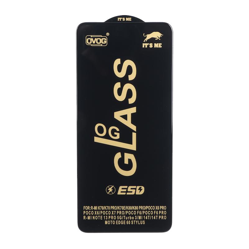 گلس گوشی Xiaomi Note 13 Pro 5G - Poco X6 - Redmi K70E - Poco X6 Pro - Poco X7 Pro - Poco F6 - F6 Pro - Xiaomi 14T - 14T Pro شیائومی شیشه ای OVOG سری ESD OG GLASS اورجینال