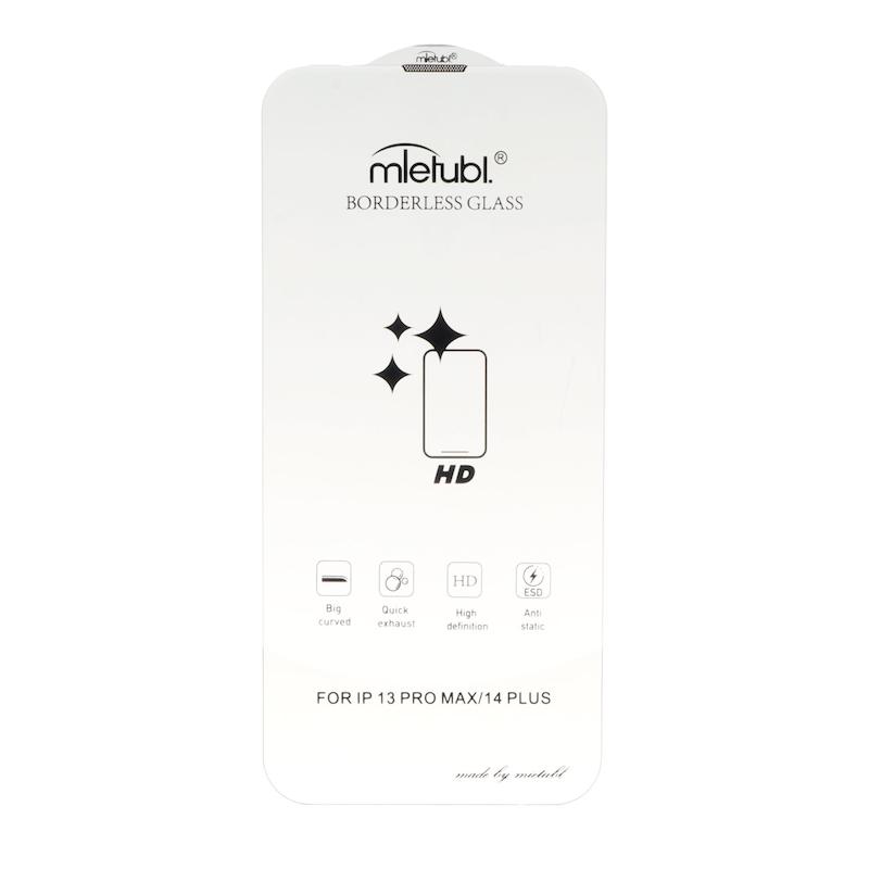 گلس گوشی iPhone 13 Pro Max - iPhone 14 Plus آیفون شیشه ای بدون حاشیه Mietubl 3D Large Arc HD BorderLess ESD ANTI STATIC اورجینال