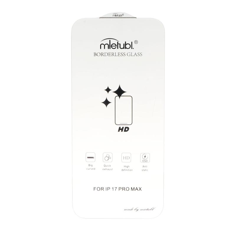 گلس گوشی iPhone 17 Pro Max آیفون شیشه ای بدون حاشیه Mietubl 3D Large Arc HD BorderLess ESD ANTI STATIC اورجینال
