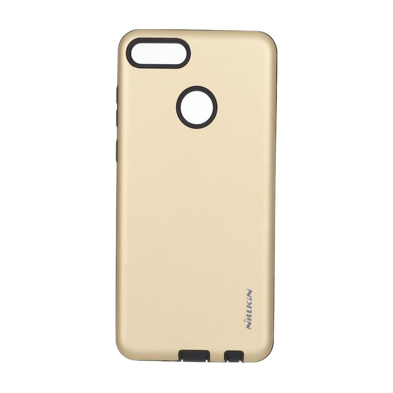 قاب گوشی Huawei Y9 2018 هوآوی طرح ضد ضربه Nillkin دو تیکه طلایی با محافظ سوکت شارژ