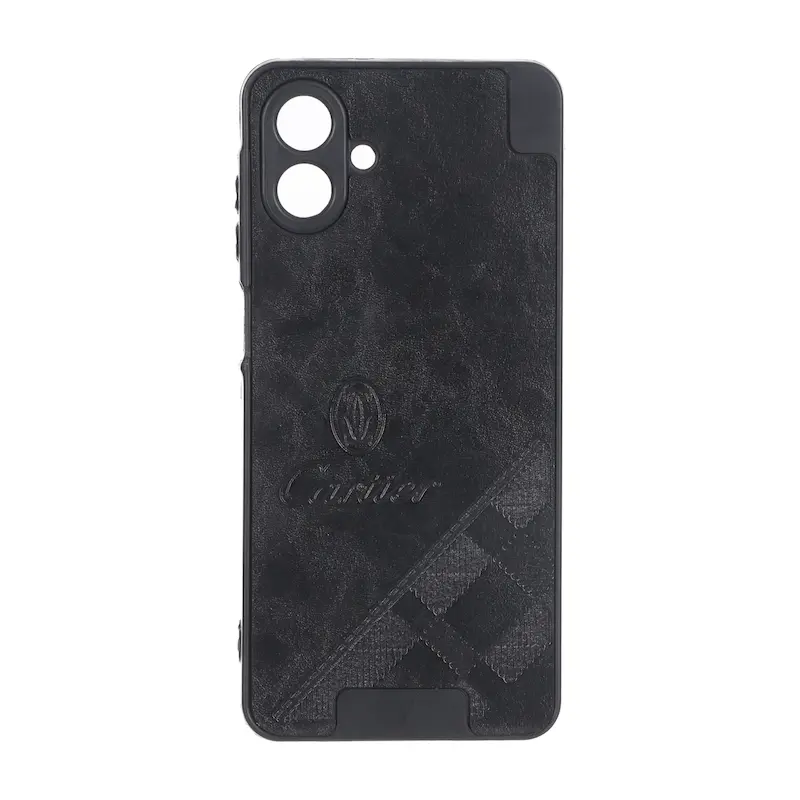 قاب گوشی Galaxy A07 سامسونگ چرمی Cartier محافظ لنزدار مشکی