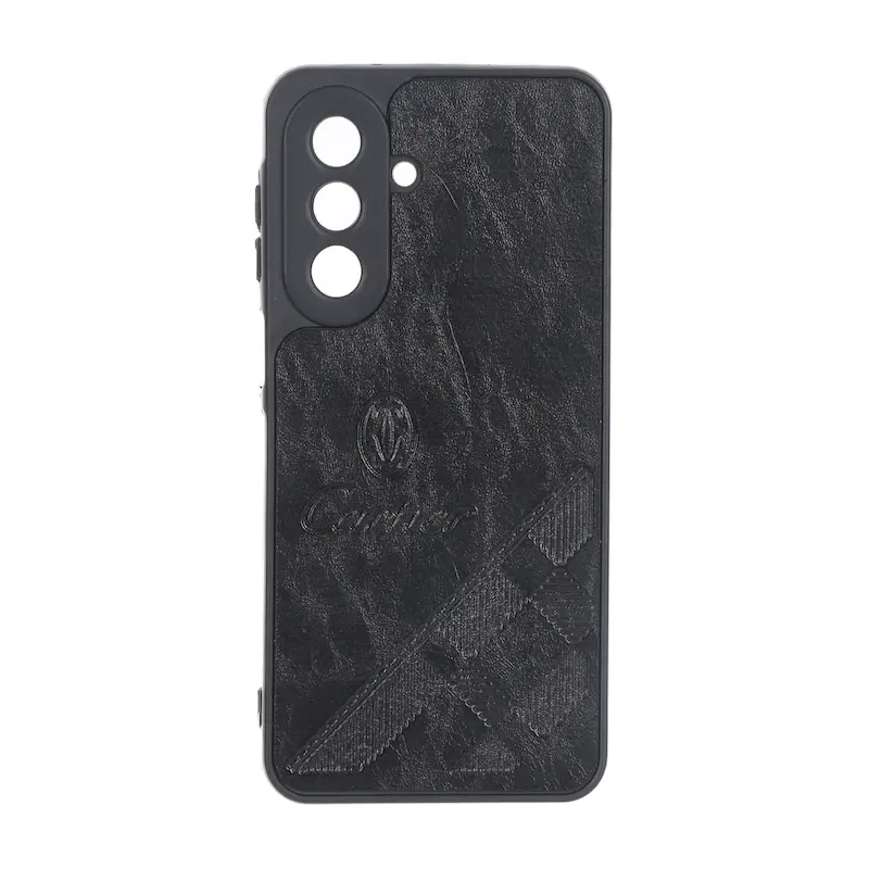 قاب گوشی Galaxy A27 سامسونگ چرمی Cartier محافظ لنزدار مشکی