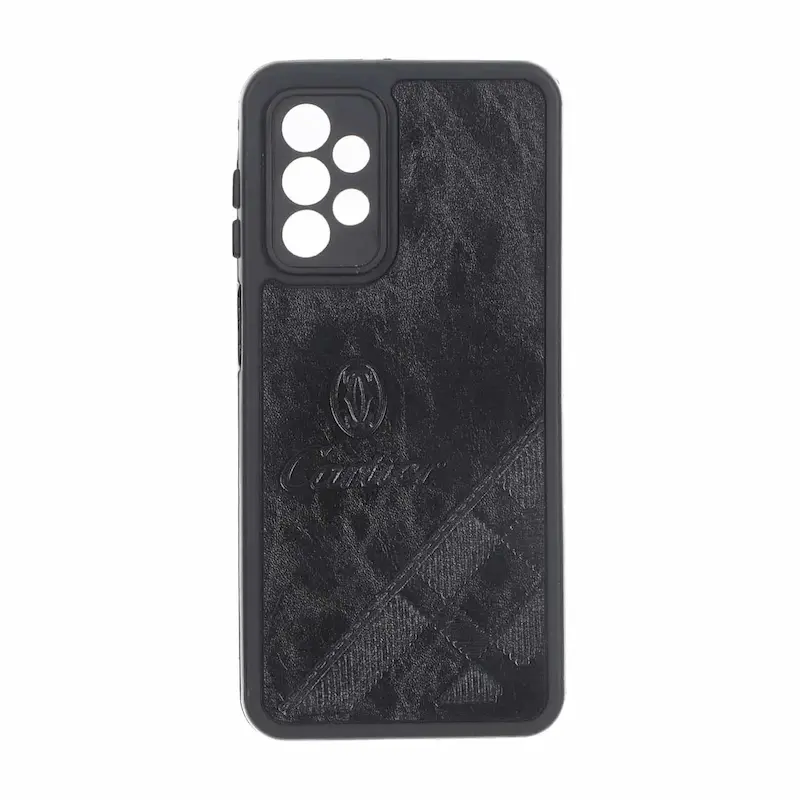 قاب گوشی Galaxy A32 5G سامسونگ چرمی Cartier محافظ لنزدار مشکی
