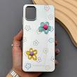 قاب گوشی Galaxy A06 سامسونگ آینه ای فانتزی عروسکی دور نقره ای برجسته کیوت