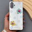 قاب گوشی Galaxy A07 سامسونگ آینه ای فانتزی عروسکی دور نقره ای برجسته کیوت