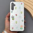 قاب گوشی Galaxy A14 سامسونگ آینه ای فانتزی عروسکی دور نقره ای برجسته کیوت