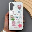قاب گوشی Galaxy A15 سامسونگ آینه ای فانتزی عروسکی دور نقره ای برجسته کیوت