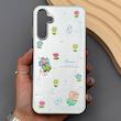 قاب گوشی Galaxy A15 سامسونگ آینه ای فانتزی عروسکی دور نقره ای برجسته کیوت