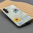 قاب گوشی Galaxy A16 سامسونگ آینه ای فانتزی عروسکی دور نقره ای برجسته کیوت