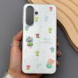 قاب گوشی Galaxy A17 سامسونگ آینه ای فانتزی عروسکی دور نقره ای برجسته کیوت