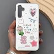 قاب گوشی Galaxy A24 سامسونگ آینه ای فانتزی عروسکی دور نقره ای برجسته کیوت
