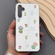 قاب گوشی Galaxy A24 سامسونگ آینه ای فانتزی عروسکی دور نقره ای برجسته کیوت