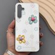 قاب گوشی Galaxy A25 سامسونگ آینه ای فانتزی عروسکی دور نقره ای برجسته کیوت