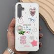 قاب گوشی Galaxy A25 سامسونگ آینه ای فانتزی عروسکی دور نقره ای برجسته کیوت