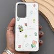 قاب گوشی Galaxy A33 سامسونگ آینه ای فانتزی عروسکی دور نقره ای برجسته کیوت